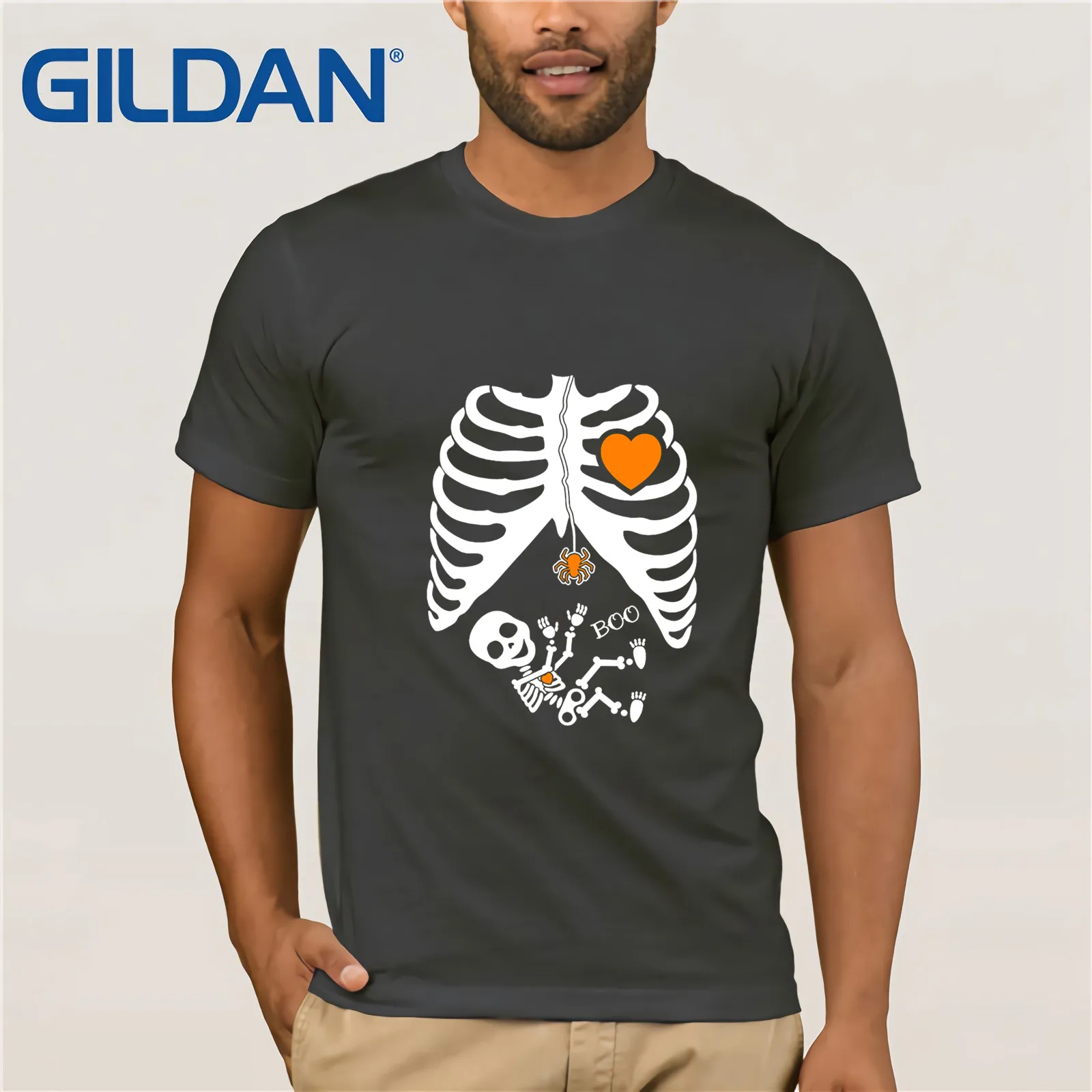 Костюм с рентгеном для Хэллоуина и беременных футболка мужчин хорошее качество