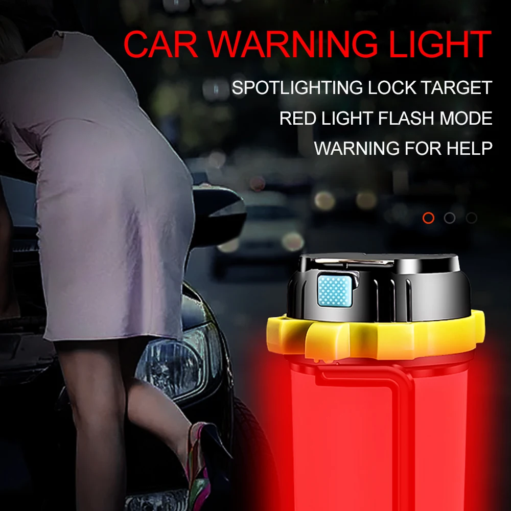Super Bright LED Flashlight Barbecue light Portable Spotlight searchlight USB Rechargeable torch led working light camping light