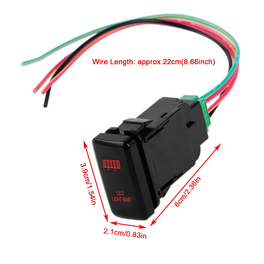 

SALE 12V LED Fog Light Push Button On / Off Switch with Harness Wire Fit For Toyota Prado Landcruiser FJ Cruiser Tacoma Hilux