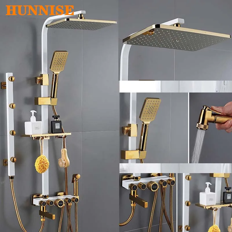 Душевой набор для ванной комнаты с медной биде насадка душа дождевой насадкой