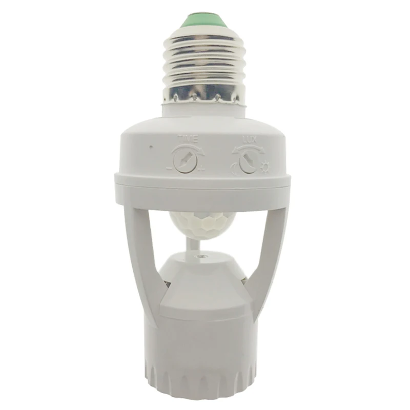 AC 110-220V 360 Degrees Pir Induction Motion Sensor IR Infrared Human E27 Plug Socket Switch Base Led Bulb Lamp Holder - купить по