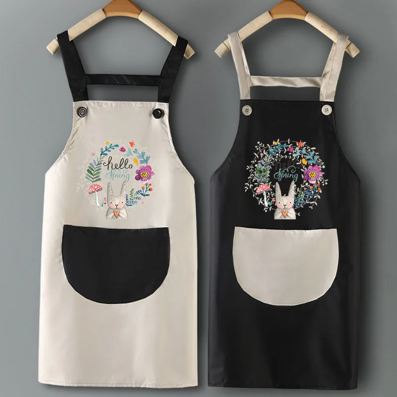 

Водонепроницаемый и маслостойкий фартук, розовые аксессуары для выпечки, кухонные аксессуары, милые Мультяшные товары для дома