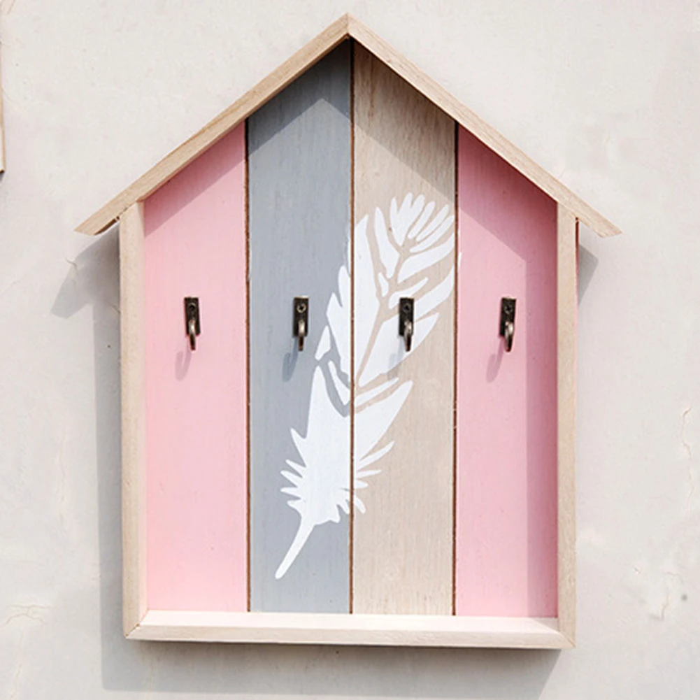 Настенный держатель деревянная вешалка для ключей органайзер крючки крепления