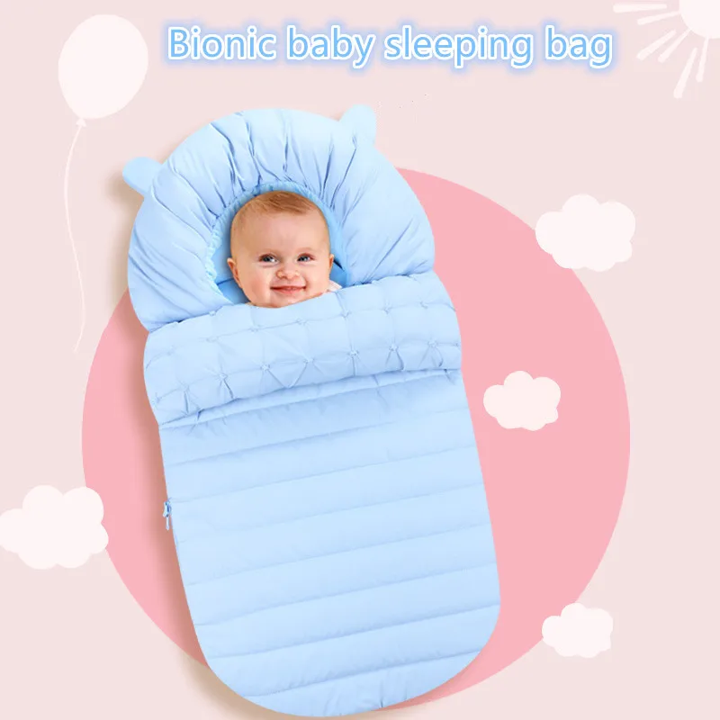 

Newborn Baby Winter Warm Sleeping Bags Swaddling Stroller Wrap Toddler Blanket Sleeping Bags Envelope Winter Bebe Sleepsack