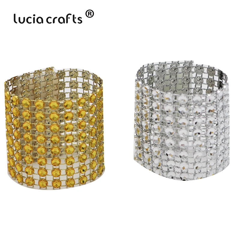 Lucia Crafts 5/10 шт Стразы с цепочкой сетка обертывание ленты Тюль Кристалл рулон DIY