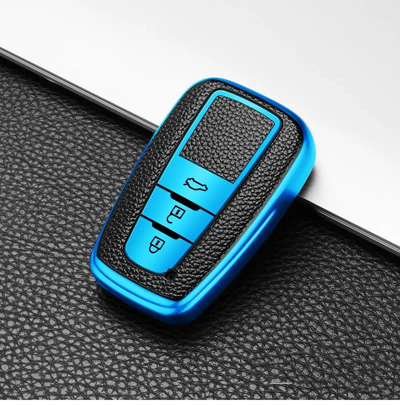 

New Soft TPU car key case cover Holder For Toyota Prius Camry Corolla C-HR CHR RAV4 Prado 2018 Accessories keychain