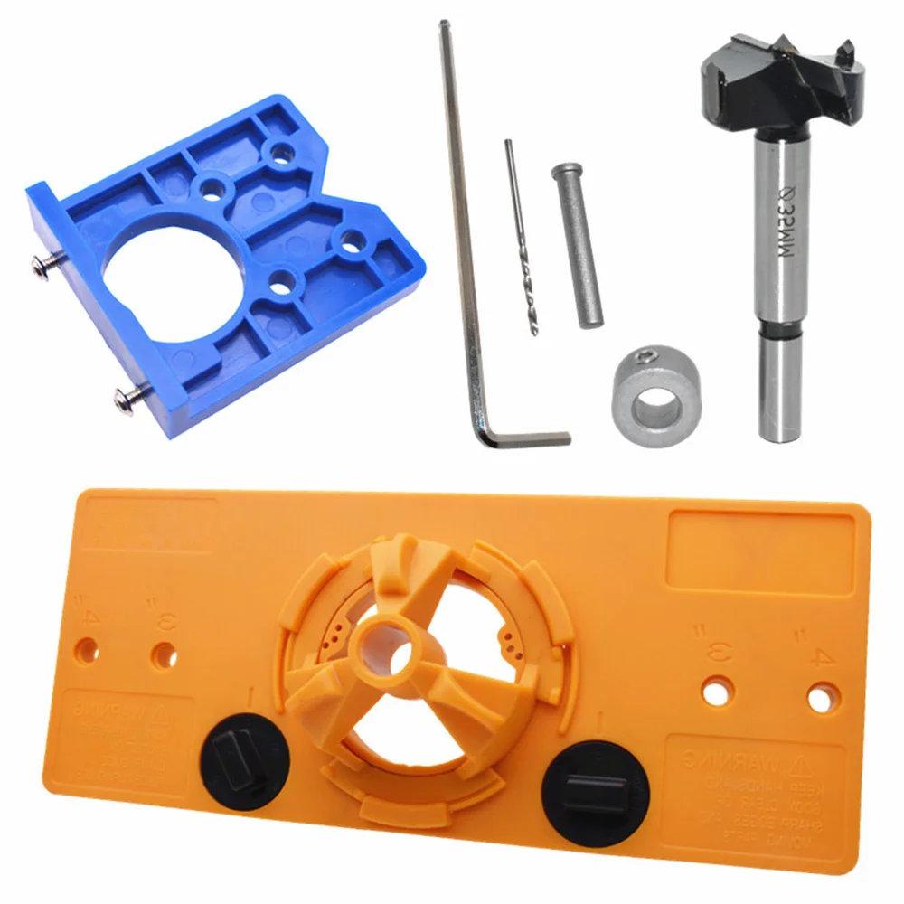 

1 Set 35mm Hinge Hole Drilling Guide Hinge Hole Locator Woodworking Tool