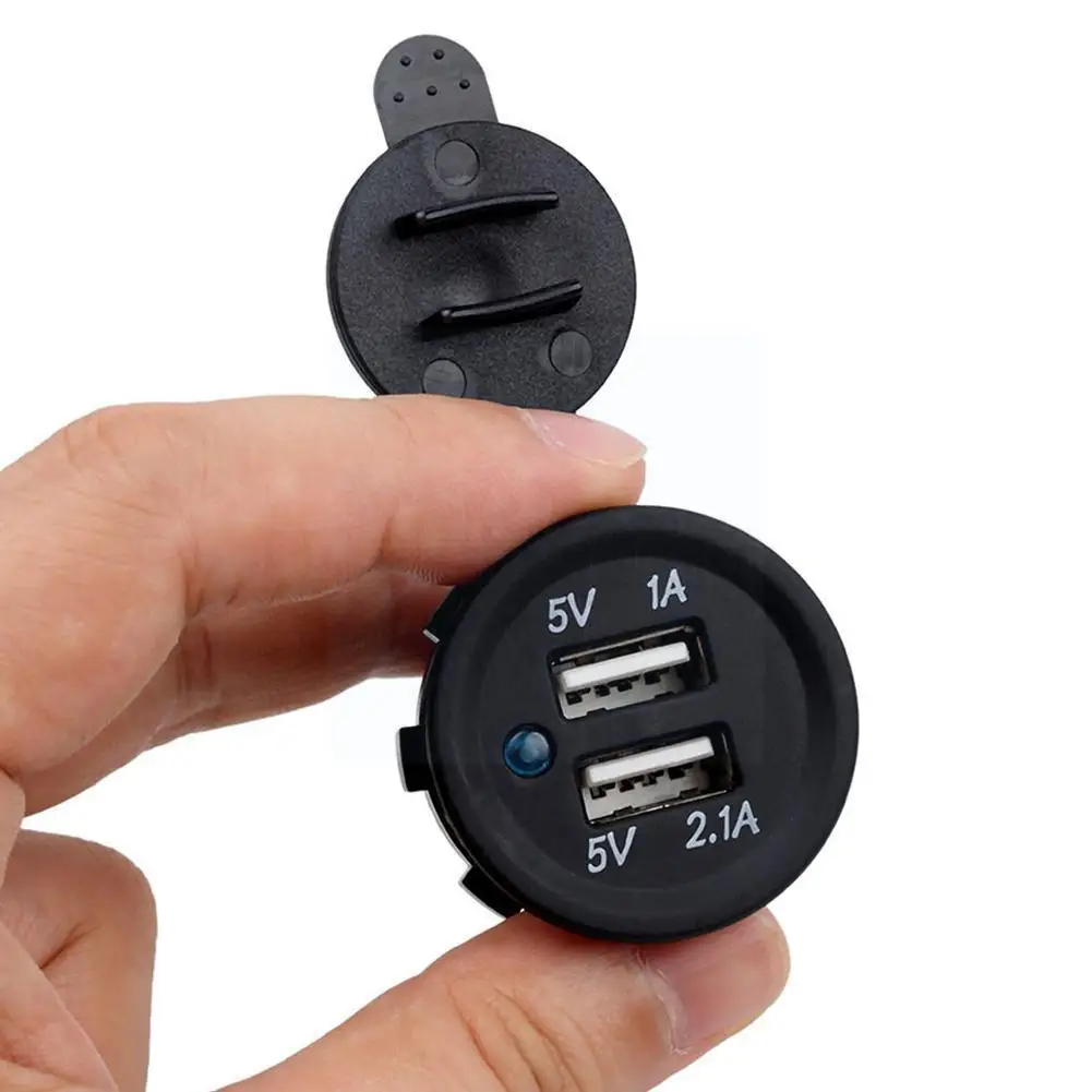 

Автомобильные водонепроницаемые розетки с двумя USB-портами, 12-24 В, 5 В, 2,1 А, 2,1 А, W1R0