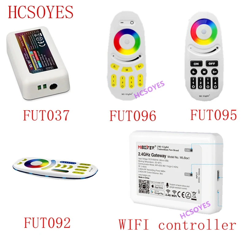 MIBOXER FUT037 FUT096 FUTO95 FUT092 WIFI controller Wireless RF Wireless RGB LED Controller for 5050 3528 RGB Strip Tape