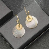 european and american fashion temperament personalized stainless steel shell six star earrings manufacturers in stock