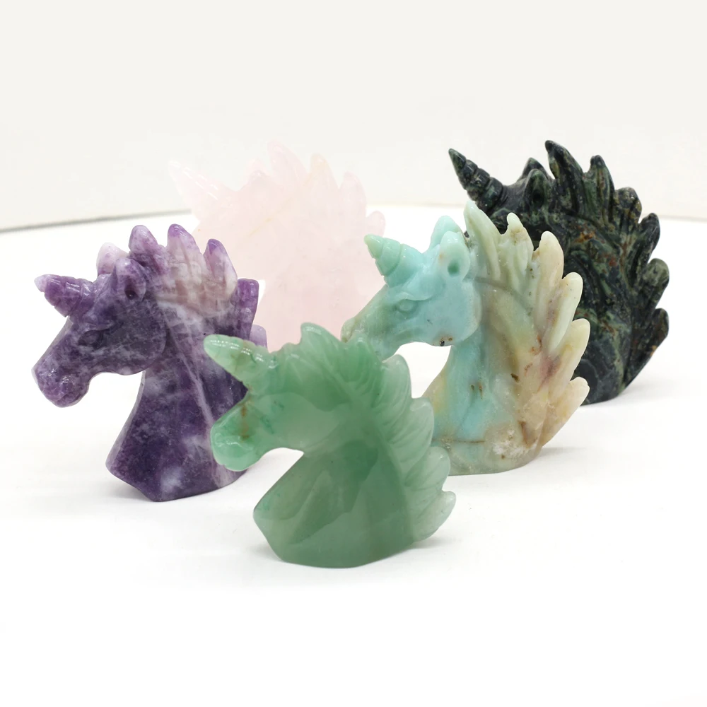 Hot Sale Natural Stone Decoration Horse-Shaped Artificial Ornament Bed-Room Garden Office Desk Samll Ornaments