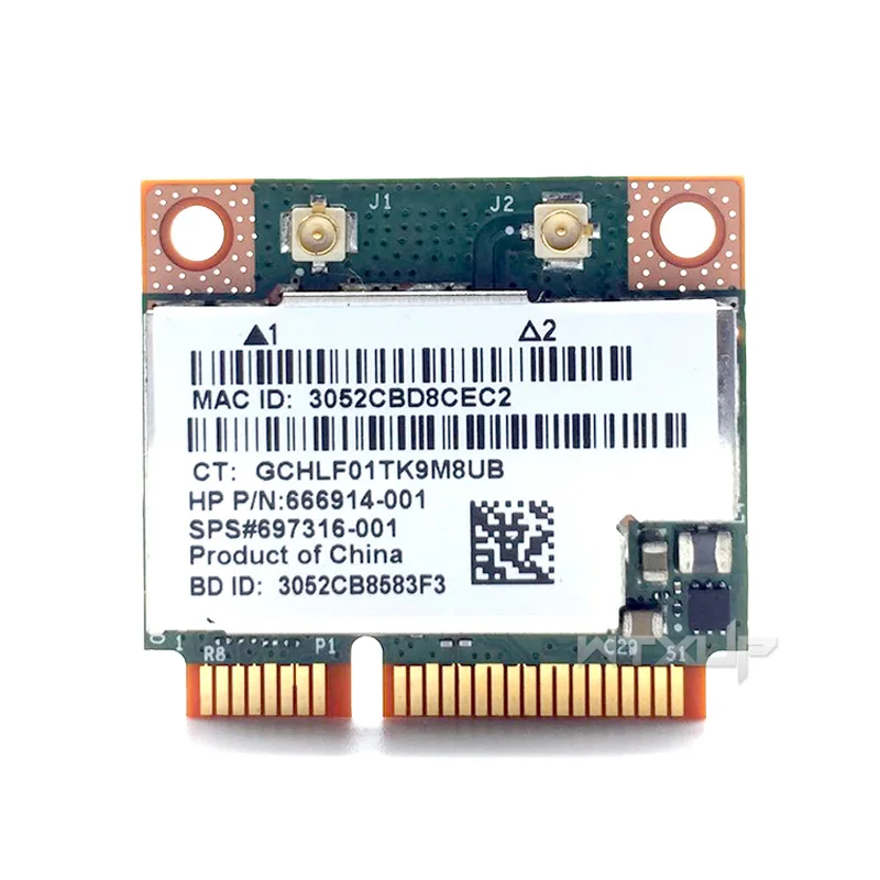 Беспроводной адаптер Broadcom BCM943228HMB BCM943228 300M 802 11 a/b/g/n + Bluetooth 4 0 для asus acer sony Half Mini PCI-E |