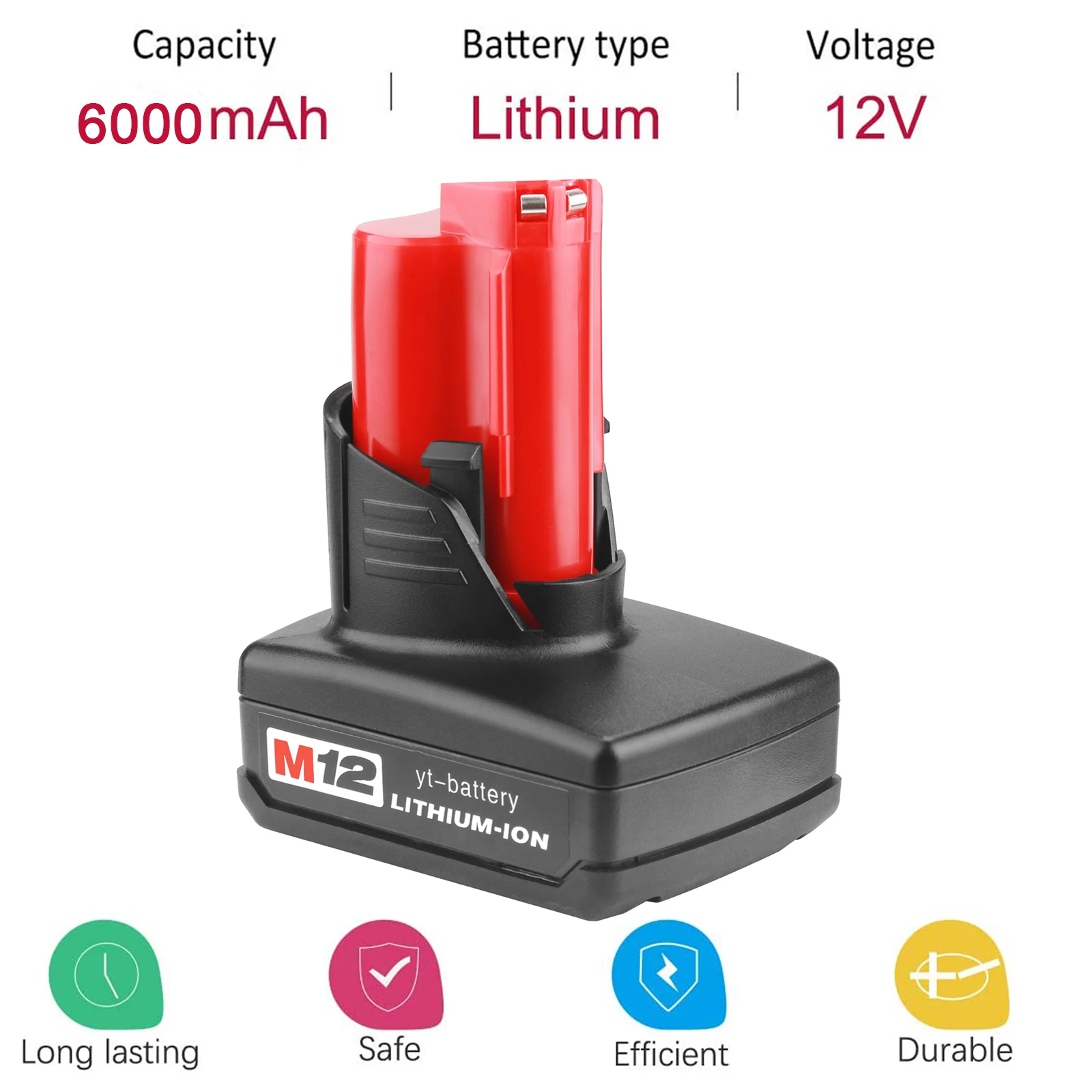 12 V 3 0/6.0Ah Перезаряжаемые 3000 мА/ч Батарея для Милуоки M12 XC аккумуляторные
