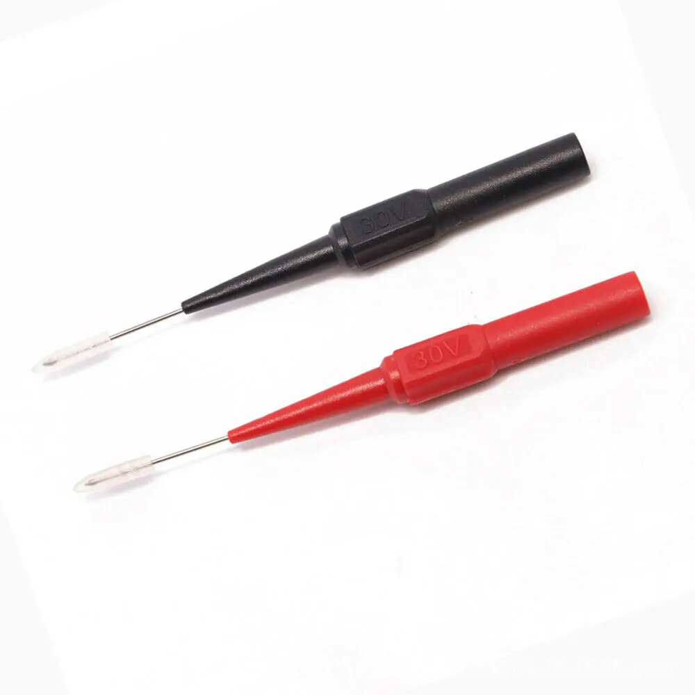 4pcs Test Probe Instrument Parts & Accessories Needle Multimeter Tools Black/red For Banana Plug Car Puncture Line | Автомобили и