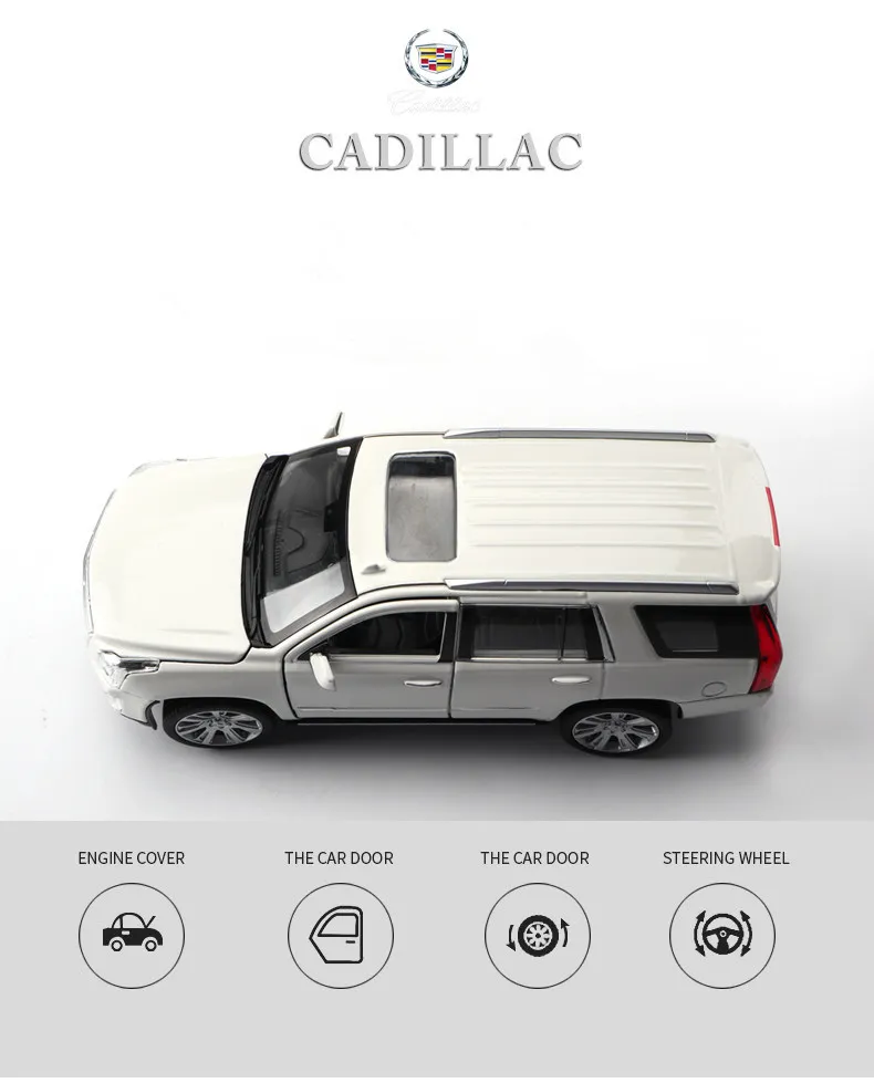 Welly 1:24 Cadillac Escalade модель автомобиля из сплава моделирование автомобиля украшение коллекция Подарочная игрушка Литье под давлением модель игрушка для мальчиков