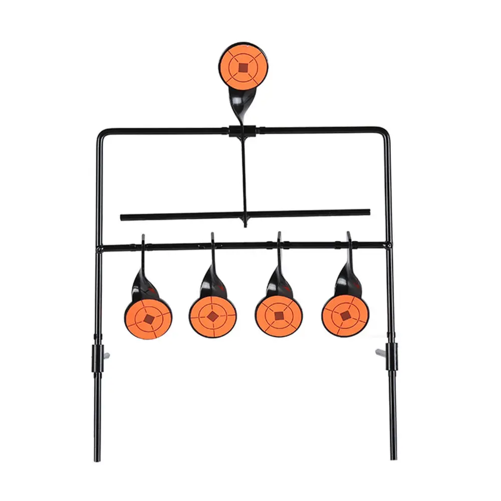 

Metal Resetting Shooting Target Paddle Wind Chime Style Target for Outdoor Shooting Training (Black)