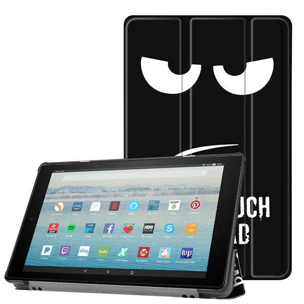 19FIRE10 SY DYJ Складной чехол для amazon Kindle Fire HD 10 чехол для amazon fire HD 10 Чехол-книжка из искусственной кожи+ подарок - Цвет: 19FIRE10 SY DYJ