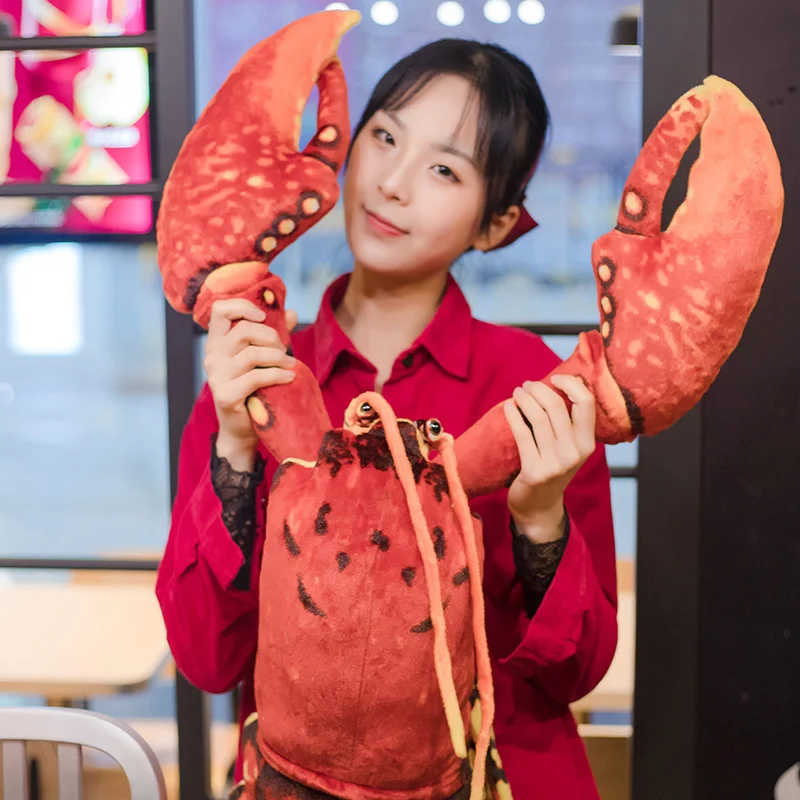 

New arrive simulation big lobster pillow marine plush toy funny crayfish doll restaurant decor high quality special gift for kid