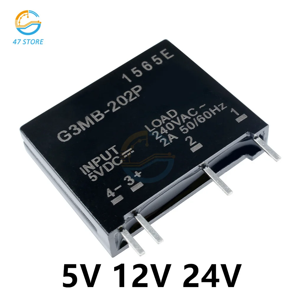 

G3MB-202P DC-AC DC 5V 12V 24V релейная Модульная плата G3MB 202P PCB SSR In Out 240V AC 2A, Модульная плата, твердотельное реле для Arduino