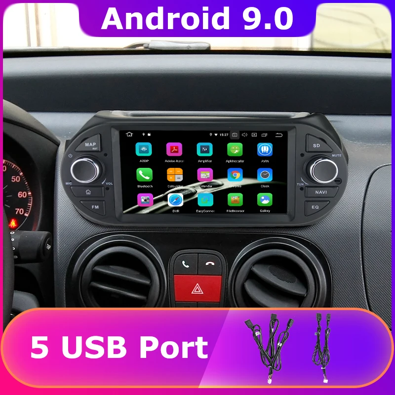 5 USB порт PX6/Восьмиядерный Android 9 0 автомобильный dvd-плеер для FIAT Fiorino/Qubo Citroen Nemo/Peugeot