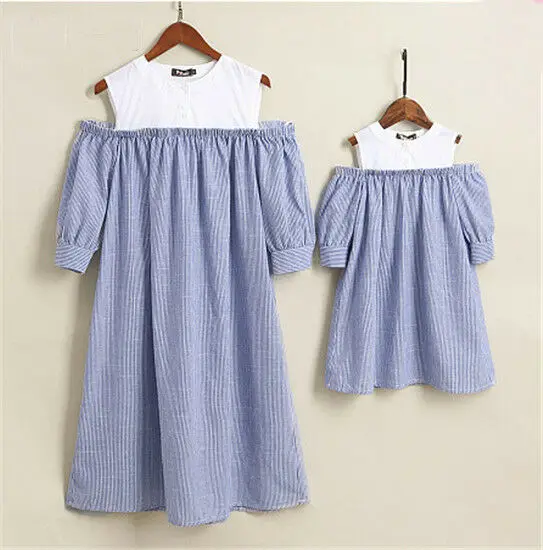 Imcute/Летнее мини платье в белую и синюю полоску с открытыми плечами для женщин