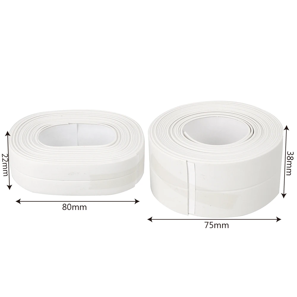 

Waterproof PVC Adhesive Tile Crack Repair Kitchen Bathroom Wall Sealing Tape Mildew Tape