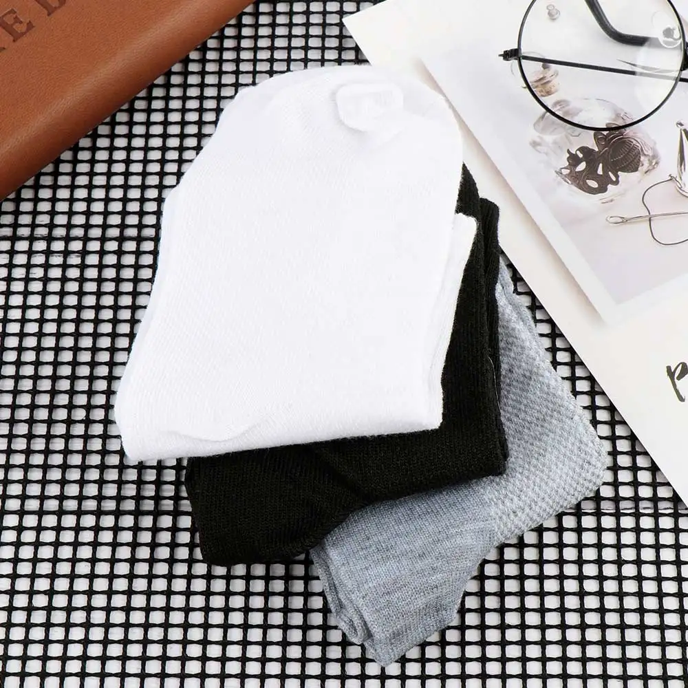 Носки мужские длинные 5 пар/лот Теплые повседневные Мягкие однотонные хлопковые