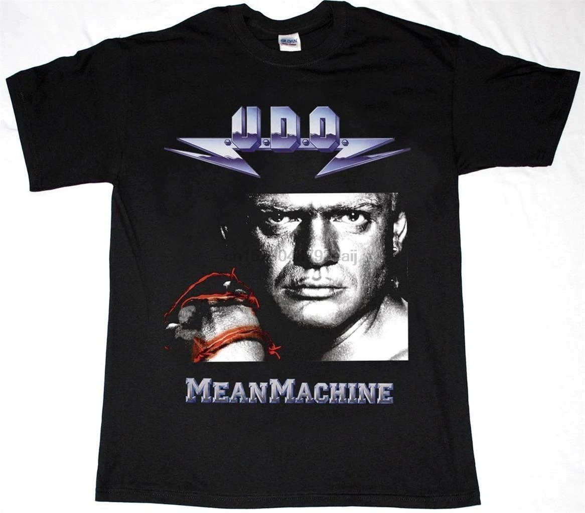 U D O Mean Machine черная футболка Udo Dirkschneider Accept Rage хлопковая с короткими рукавами из