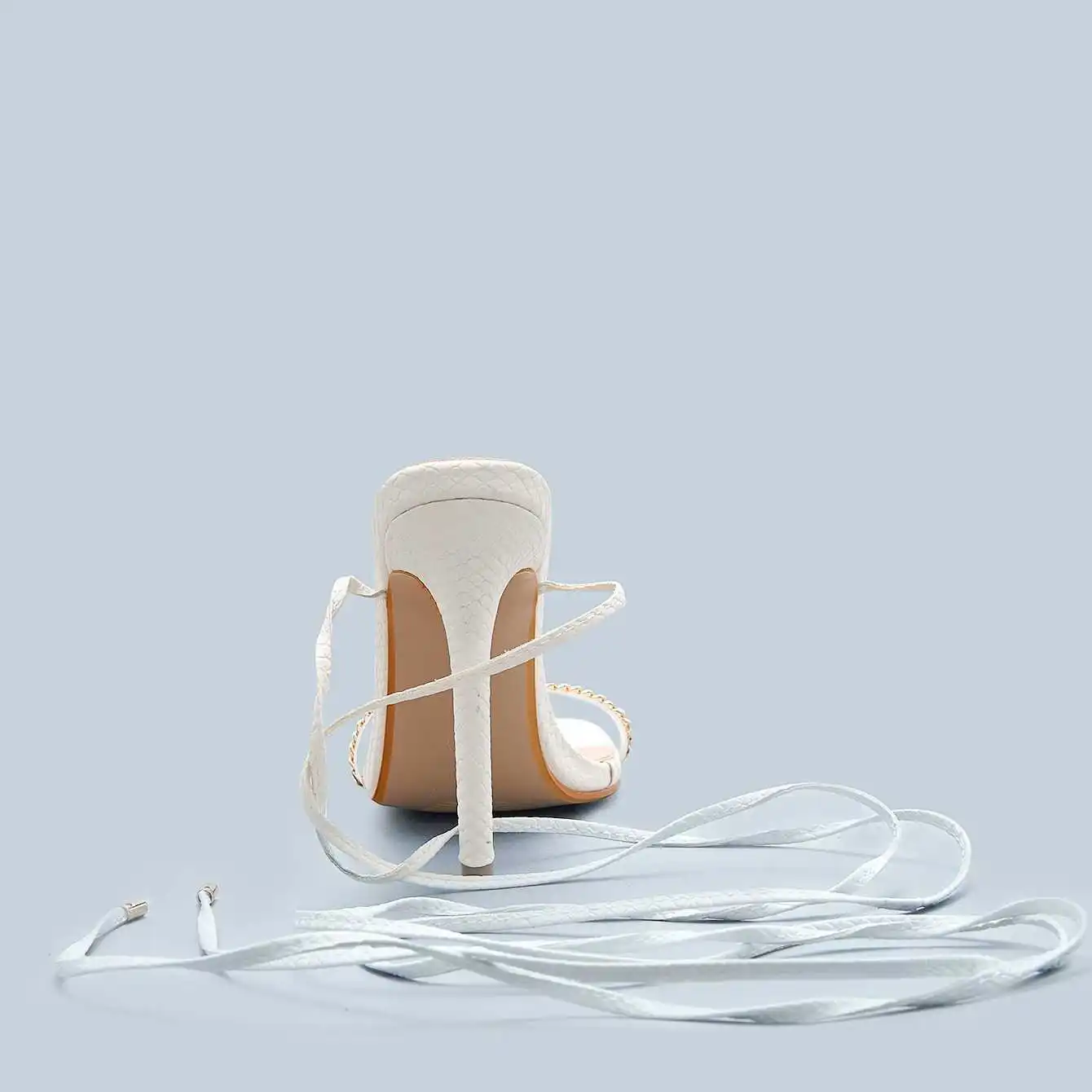 

2021 spring and summer new elegant sexy slim high heel front and back lace up ROMAN SANDALS