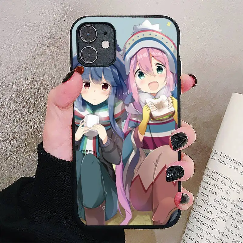 

Rin Shima Yuru Camp Anime Phone Case For iphone 5S 6S 7 8 11 12 XR XS SE Plus Pro ProMax Cover Fundas Coque