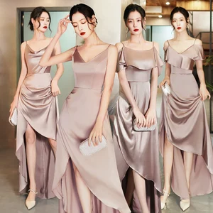 Bridesmaid Dresses 2020 Lace Up Long Formal Wedding Party Homecoming Prom Dresses robe de soiree Wedding Bridesmaid Group Gowns Bridesmaid Dresses 2020 Lace Up Long Formal Wedding Party Homecoming Prom Dresses robe de soiree Wedding Bridesmaid Group Gowns