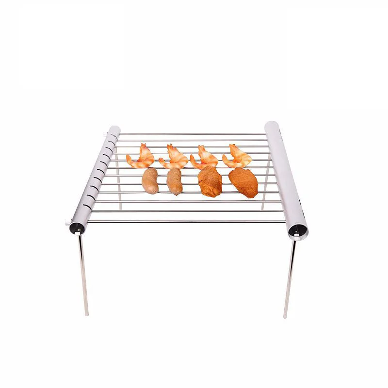 Портативный Металлический гриль для барбекю на открытом воздухе кемпинга из