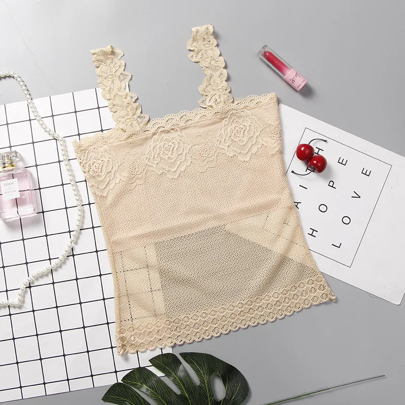 skin Женские топы с кружевами, модные летние женские майки без рукавов, сексуальные топы с завязками на груди, Женские повседневные топы - Цвет: skin