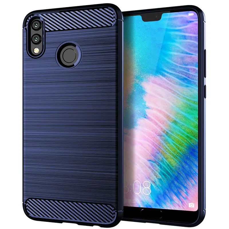 Противоударный мягкий чехол из углеродного волокна для Huawei Y Max | Мобильные