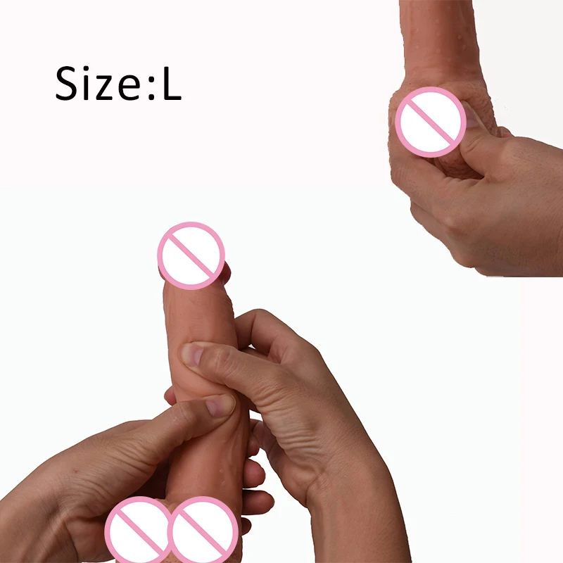 Реалистичный фаллоимитатор на ощупь кожи мягкий силиконовый огромный большой