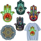 Мандала патчи вверх ручной Термальность наклейки на одежде ткань термонаклейки для одежды термоклейкие патч аппликация сделай сам