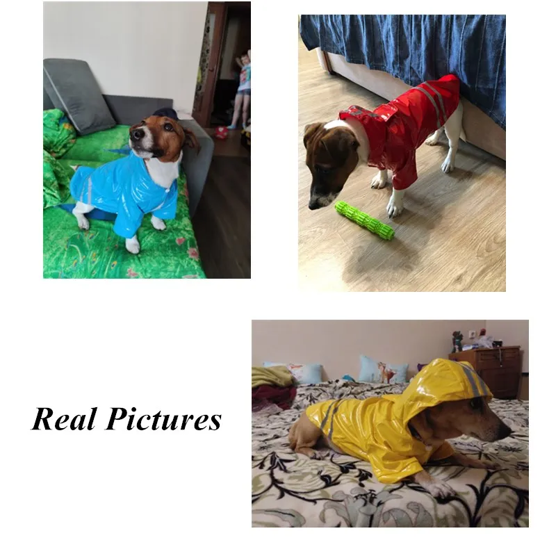 Одежда для домашних животных дождевики с капюшоном Светоотражающая полоса