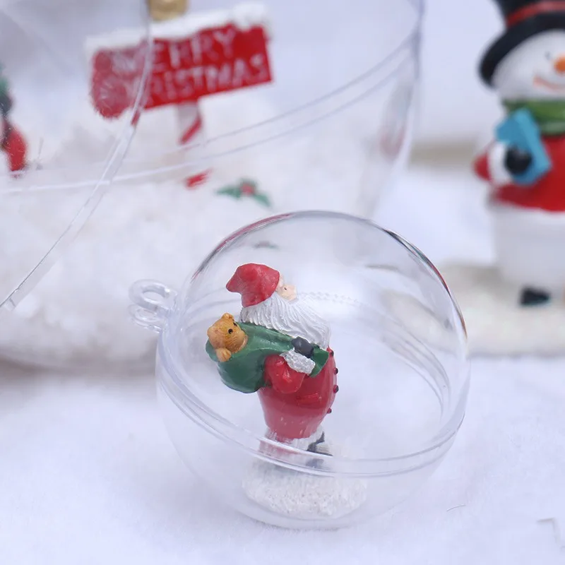 

New Clear Plastic Fillable Baubles Christmas Ball Ornaments DIY Wedding Party Holiday Home Decoration 10PCS #E