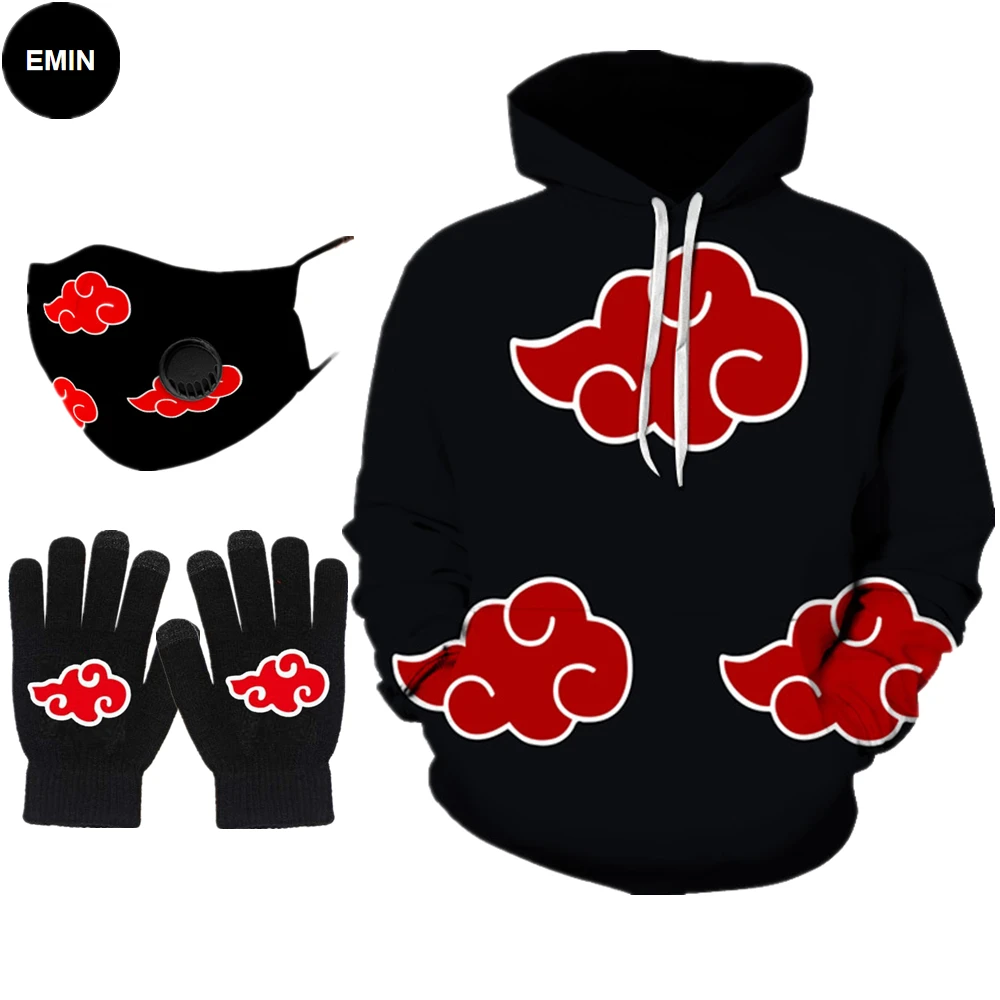 Толстовки с аниме-принтом для мужчин и женщин уличная одежда аниме принтом