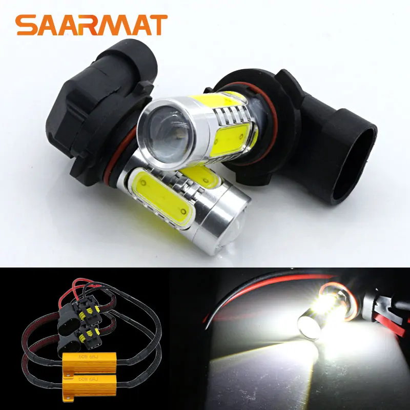 2x белый 9006 HB4 XBD чипы светодиодный фонарь светильник DRL + Canbus декодеры для BMW 3/5/7 Series