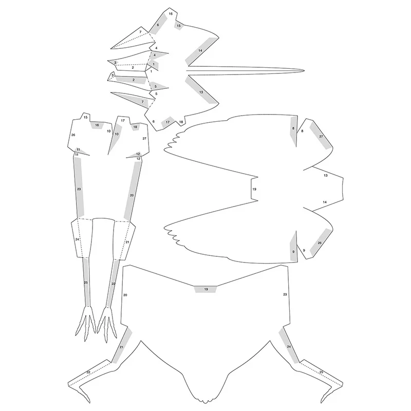 Ночная цапля птица Бумага модель реалистичный животный Мини милый 3D ремесла