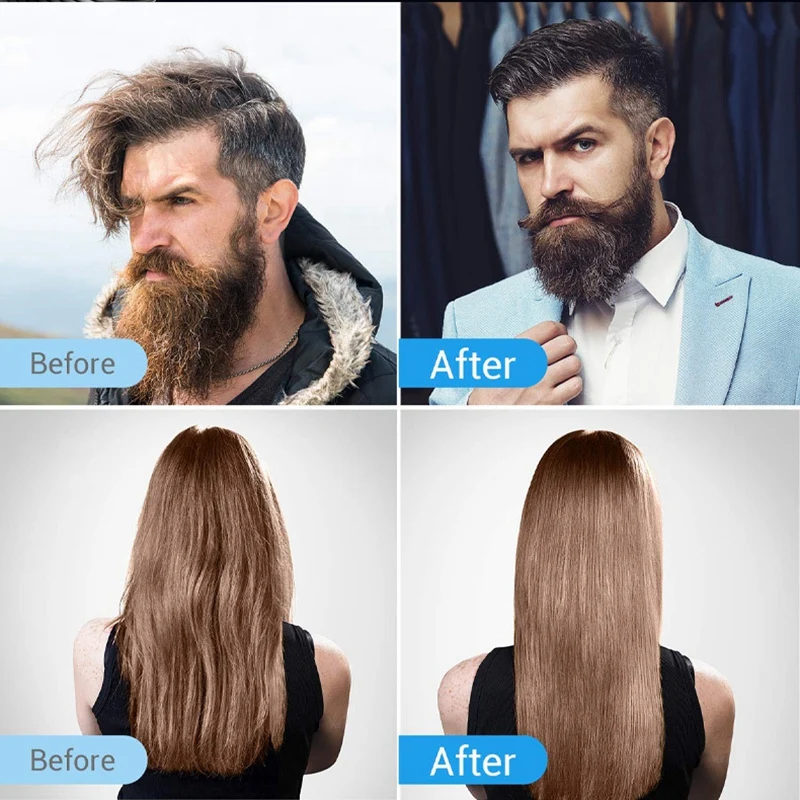 

Professional Hair Straightener Ionic Hair Straightening Brush Anti Scald Static Beard Electric Hair Brush