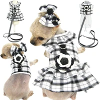 new small fragrance breathable pet clothes couples traction dog clothes skirt