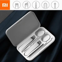 5pcsset xiaomi mijia manicure nail clippers nose hair trimmer portable travel hygiene kit stainless steel nail cutter tool set