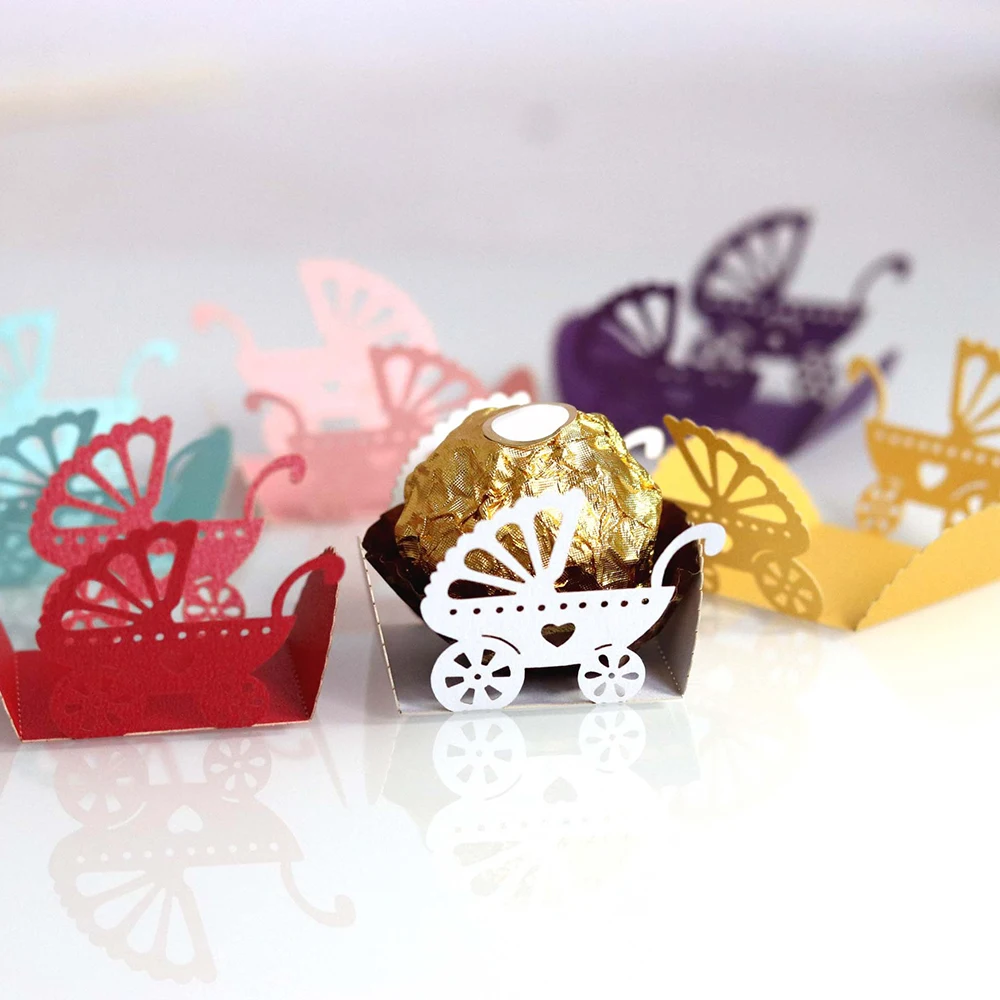 50 шт. цветные бумажные варенья лазерные ажурные кружева Ферреро шоколад Детская