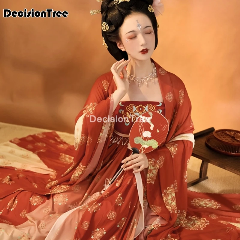 2022 женское платье hanfu со шлейфом Женская традиционная одежда в китайском стиле