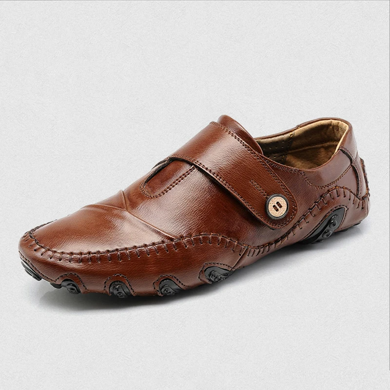 2020 кожаные лоферы Легкая мужская обувь Повседневная дышащая Кожаная с мягкой