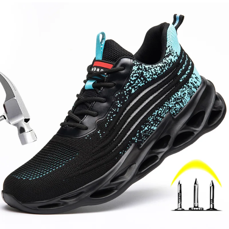 

Мужские рабочие защитные ботинки со стальным носком, мужские уличные дышащие рабочие ботинки, непробиваемые неразрушаемые ботинки, рабочи...