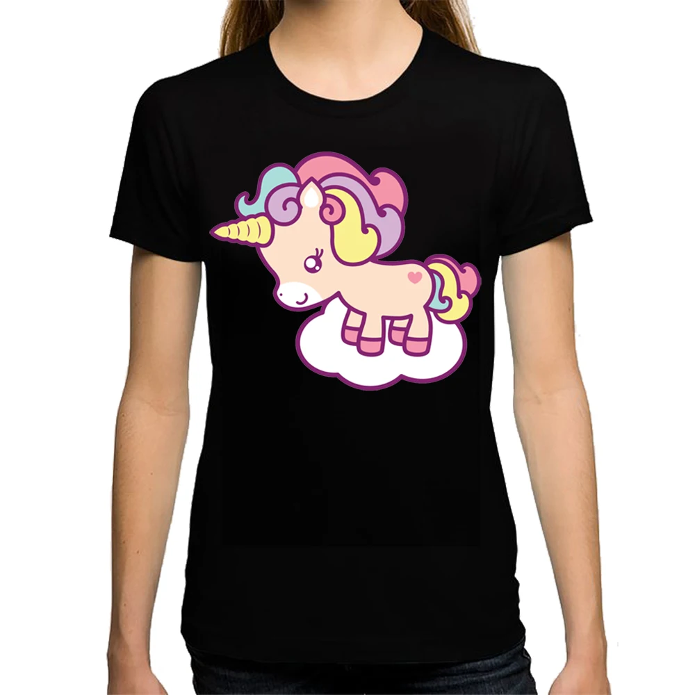 

New Unicorn Kawaii Harajuku T Shirts Women Cute 2021 Summer Cartoon T-shirt Newest Funny Print Tshirt Graphic Top Tees Female
