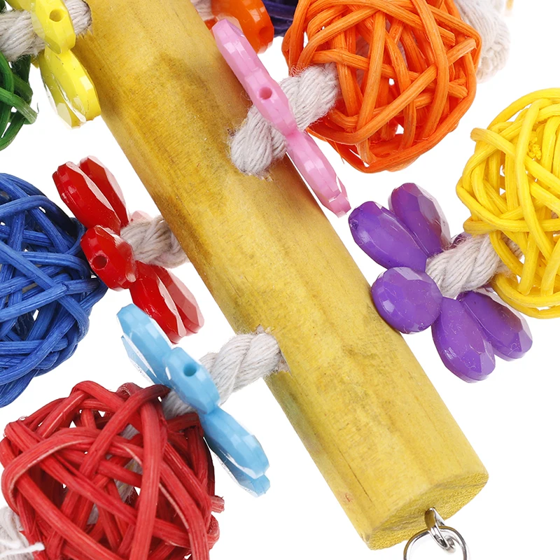 

Игрушки для жевания попугаев, натуральный ротанговый шар, клетка, игрушка, игрушка для преодоления